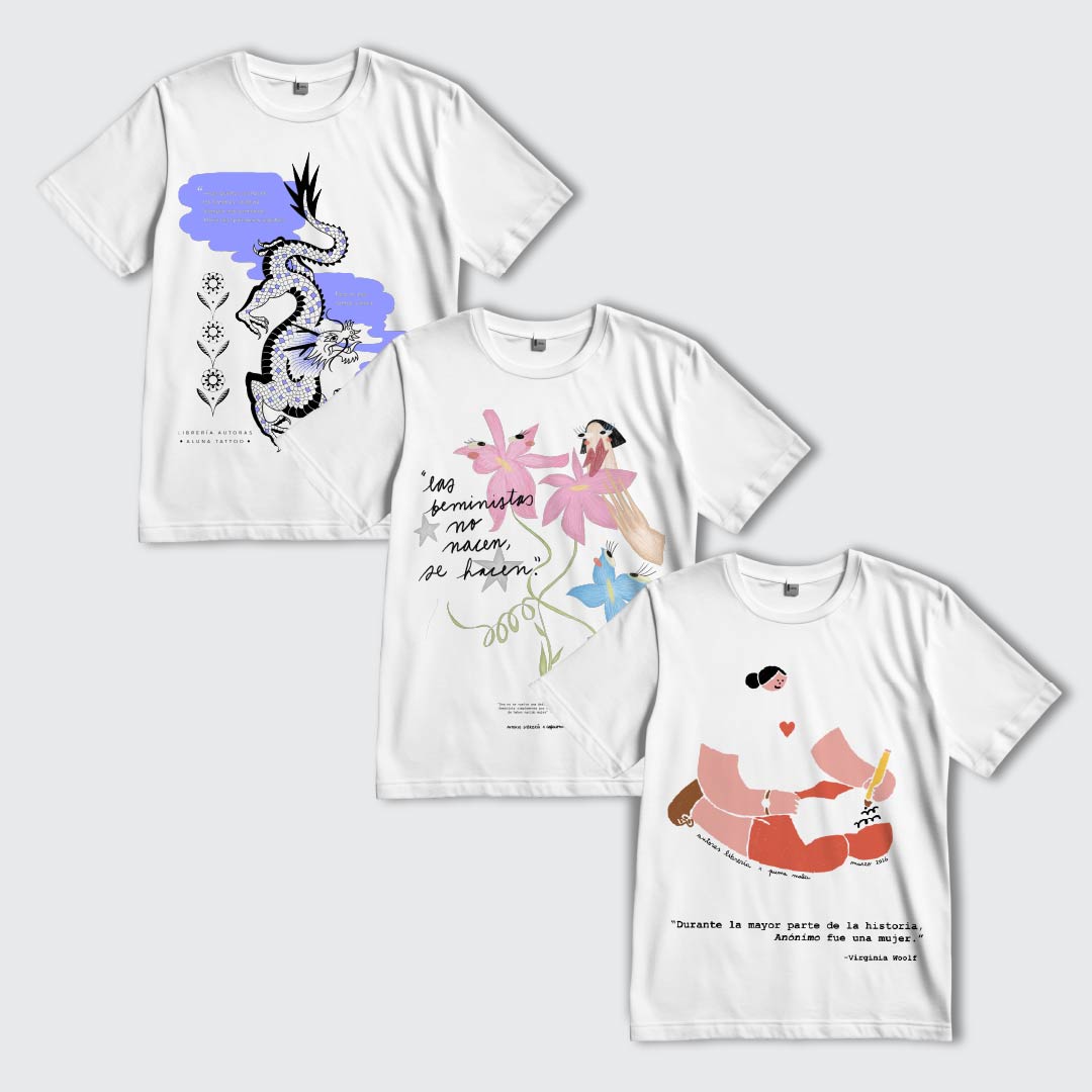 Colección poleras 8M - Mariana Enríquez x Aluna Tattoo