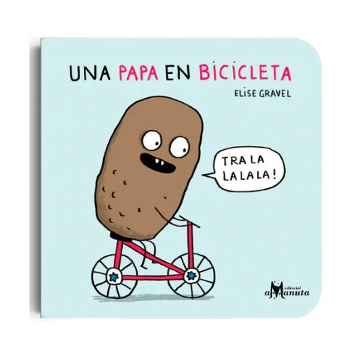 Una papa en bicicleta