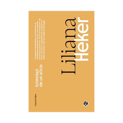 Intimidad de un oficio