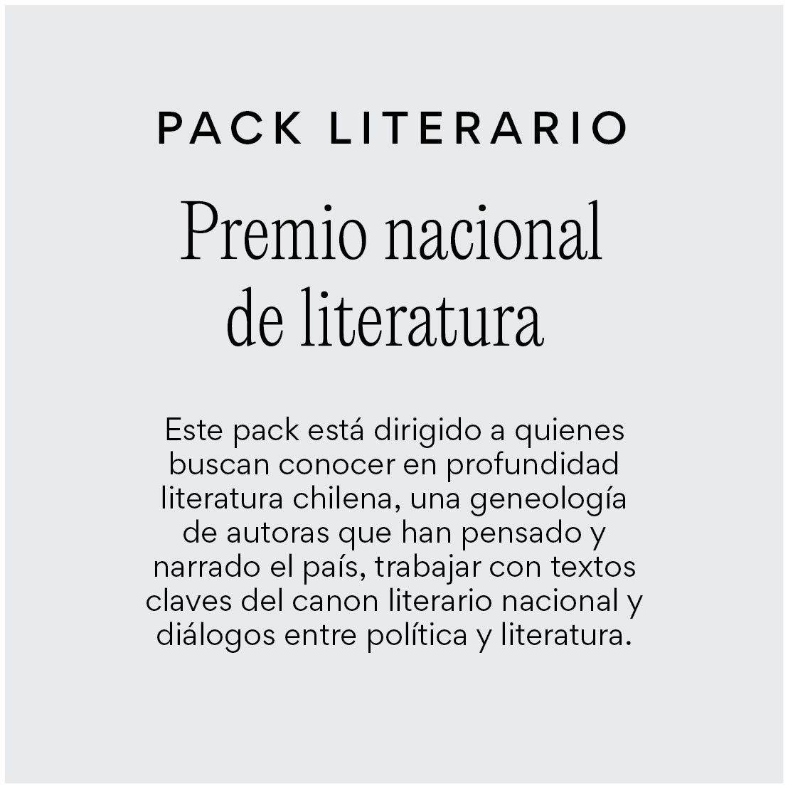 Premio nacional de literatura